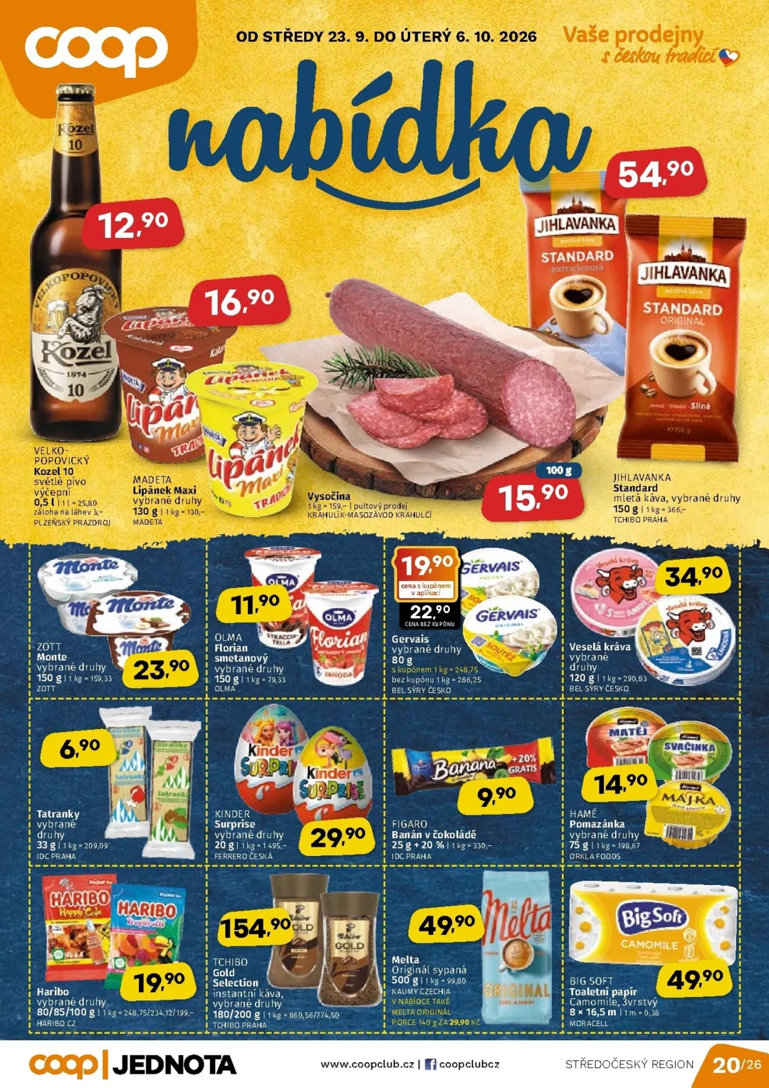 Originální strana 1 z 4 letáku COOP – Coop Střední Čechy