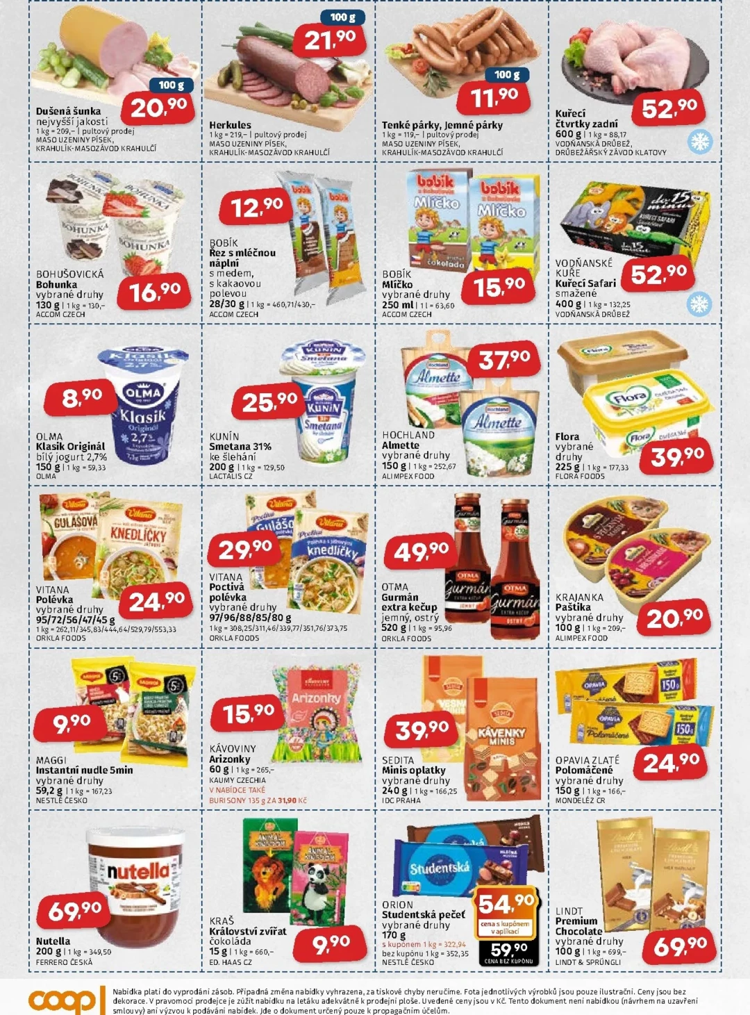 Originální strana 2 z 4 letáku COOP – Coop Střední Čechy