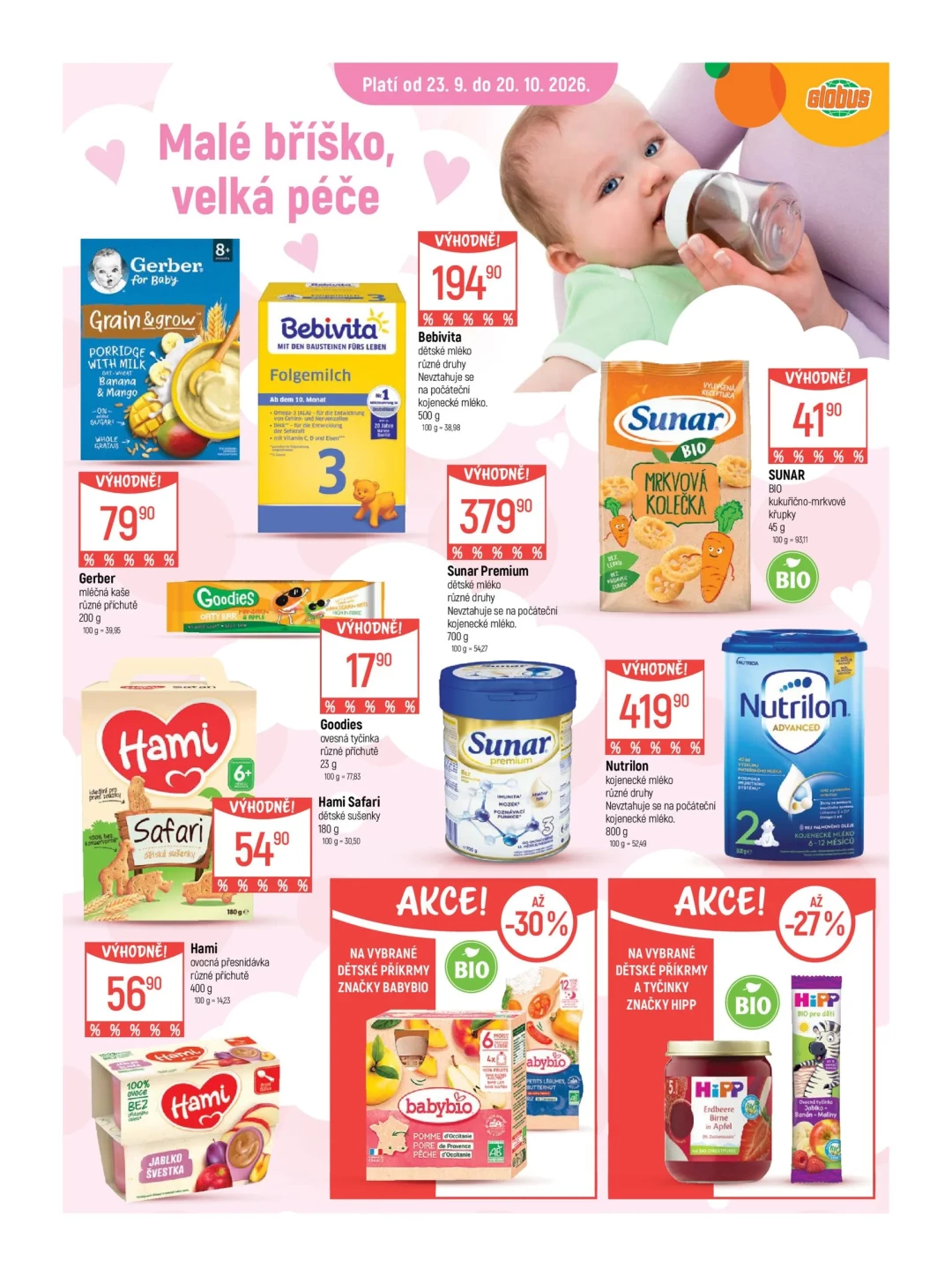 Originální strana 2 z 4 letáku Globus – Globus - Pro vaše nejmenší a nejmilejší