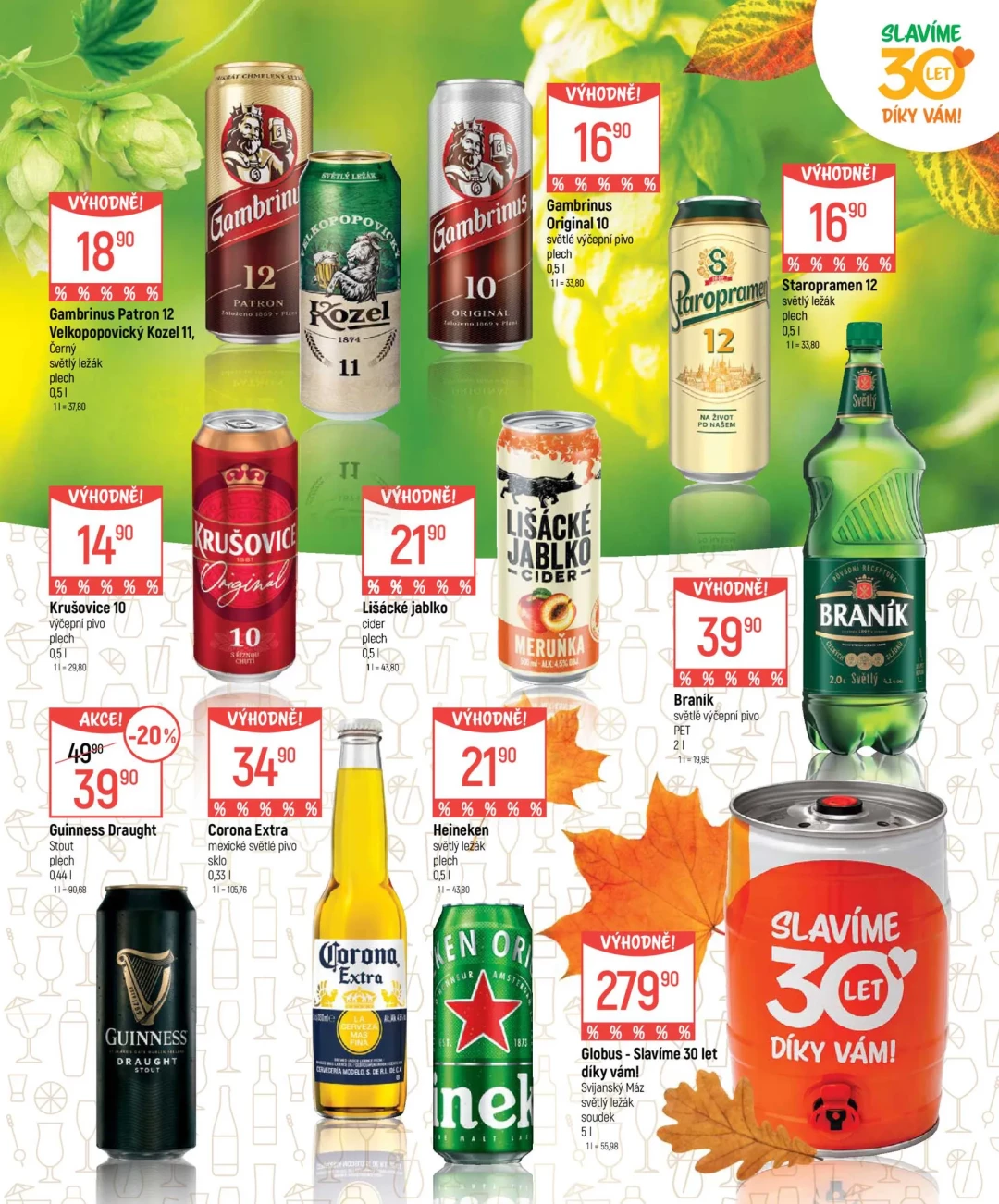 Originální strana 9 z 16 letáku Globus – Globus - Nápoje