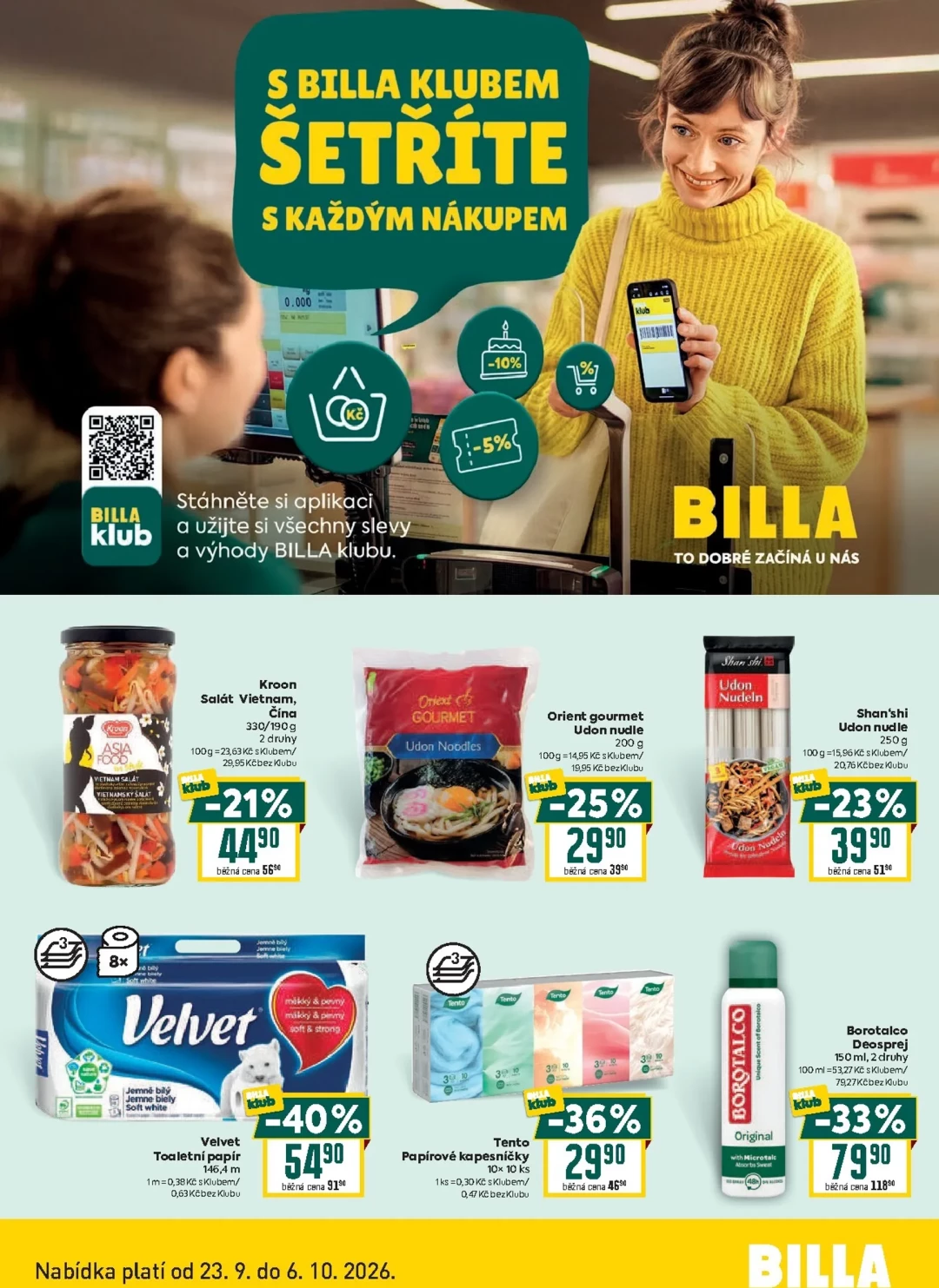 Originální strana 2 z 2 letáku Billa – Billa - Klub