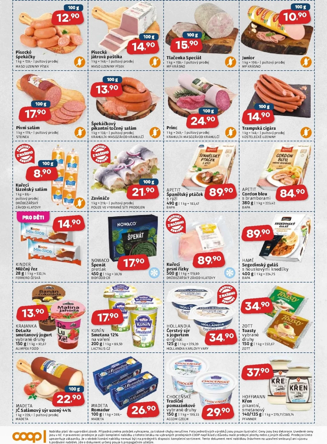 Originální strana 2 z 4 letáku COOP – Coop - Západní Čechy