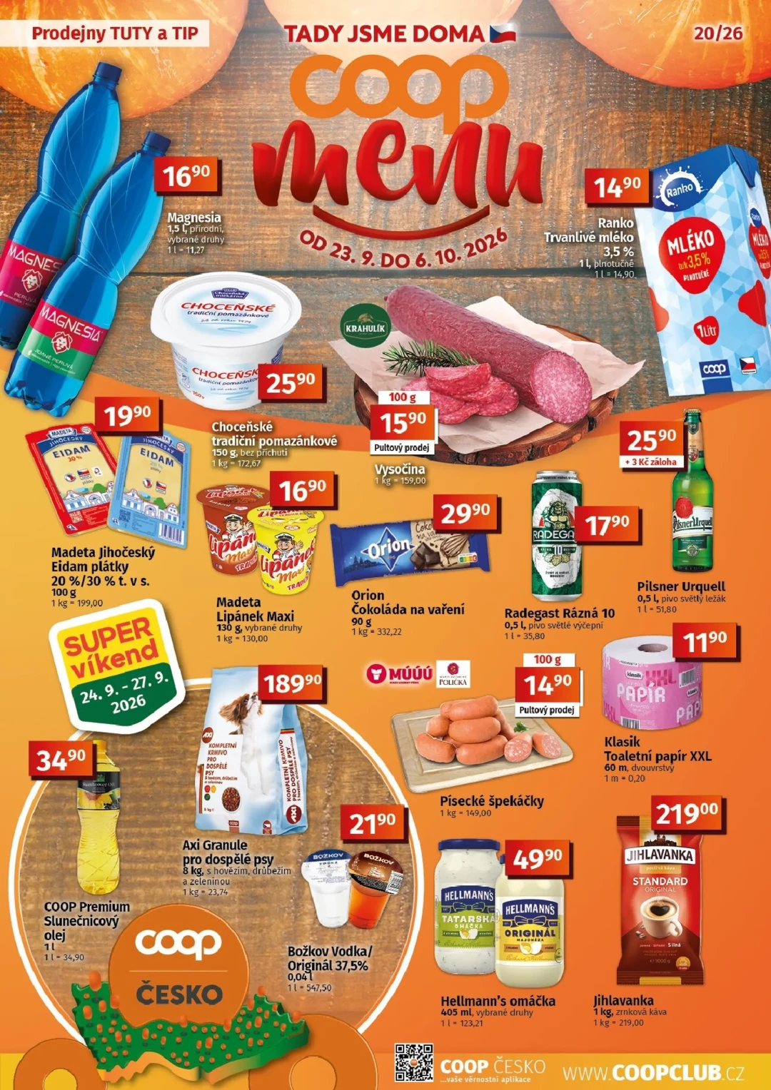 Originální strana 1 z 10 letáku COOP – Coop Tuty a Tip Menu