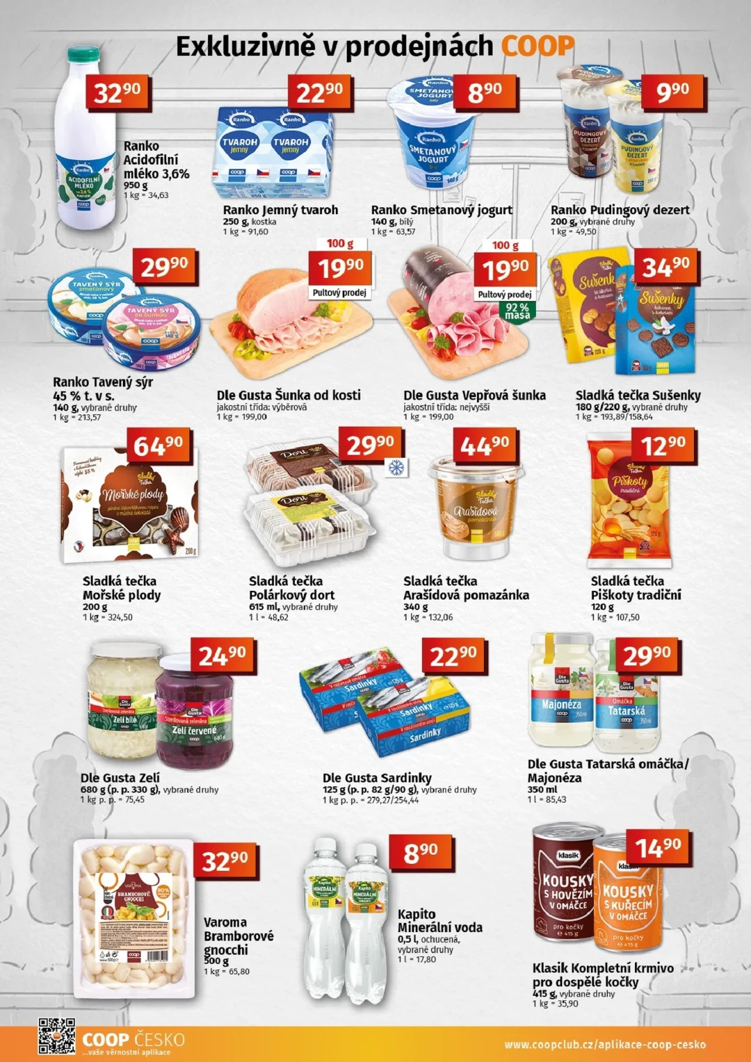 Originální strana 2 z 10 letáku COOP – Coop Tuty a Tip Menu