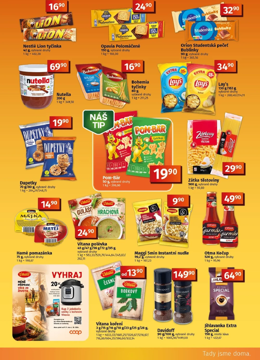 Originální strana 7 z 10 letáku COOP – Coop Tuty a Tip Menu