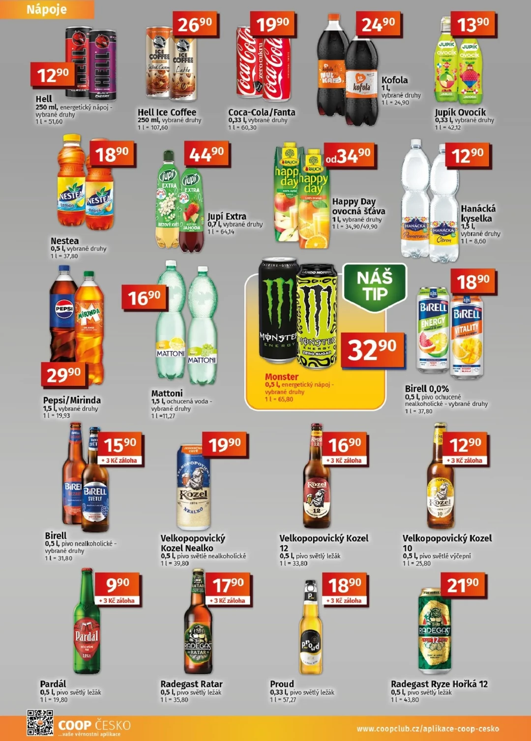 Originální strana 8 z 10 letáku COOP – Coop Tuty a Tip Menu