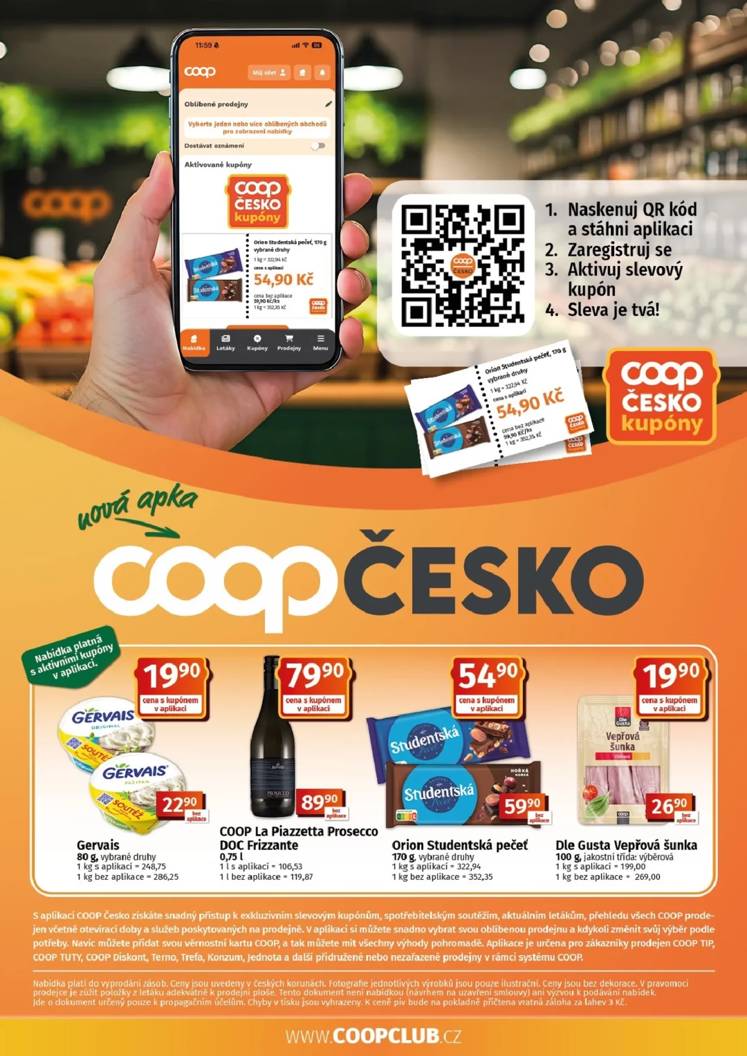 Originální strana 10 z 10 letáku COOP – Coop Tuty a Tip Menu