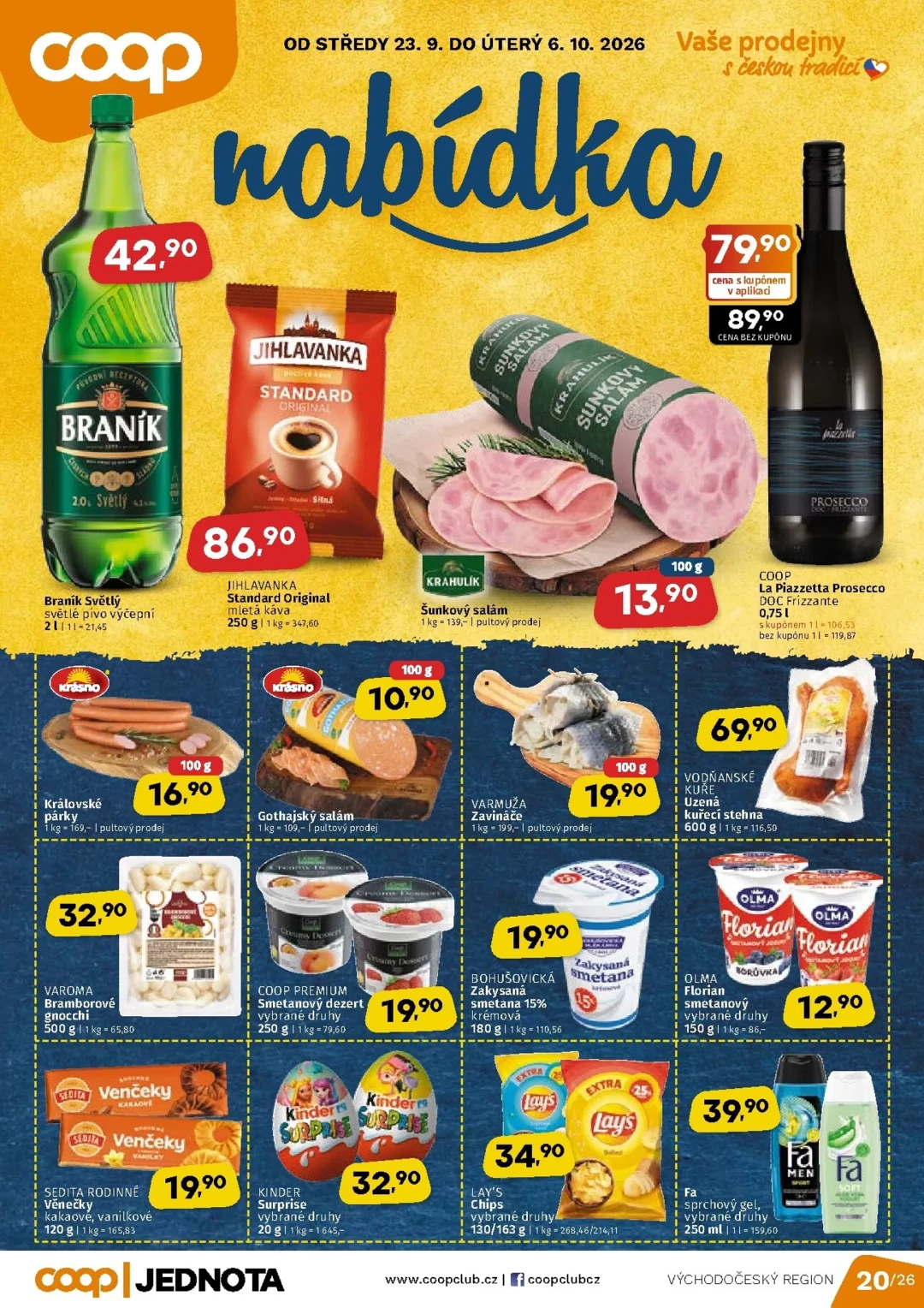 Originální strana 1 z 4 letáku COOP – Coop - Východní Čechy