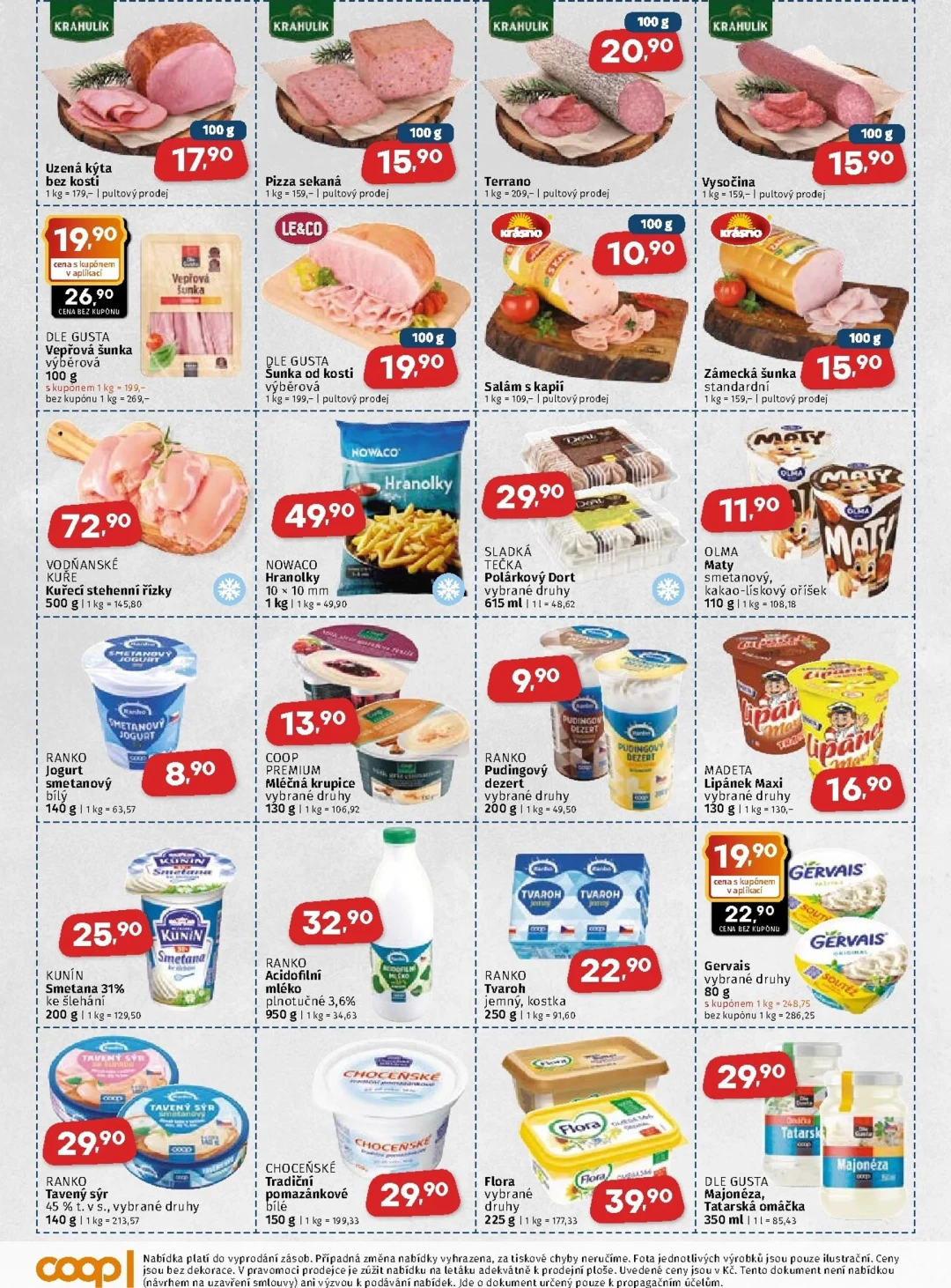 Originální strana 2 z 4 letáku COOP – Coop - Východní Čechy