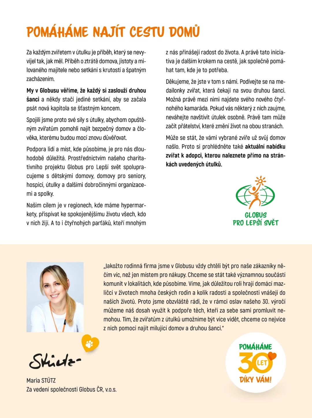 Originální strana 2 z 18 letáku Globus – Globus - Adoptujte kamaráda