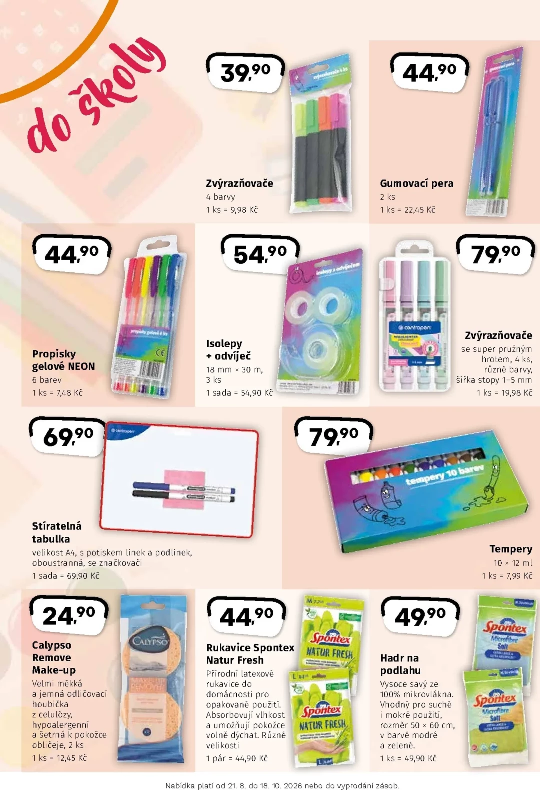 Originální strana 4 z 8 letáku COOP – Coop - Hity škola + podzim