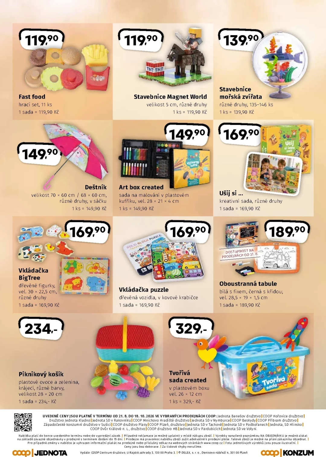 Originální strana 8 z 8 letáku COOP – Coop - Hity škola + podzim
