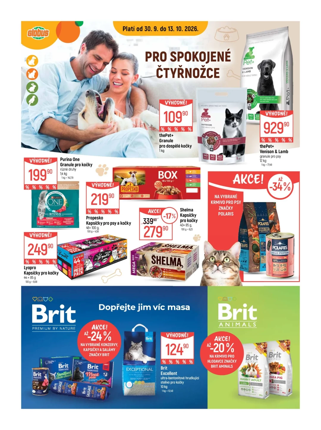 Originální strana 3 z 4 letáku Globus – Globus - Vče pro vaše věrné parťáky