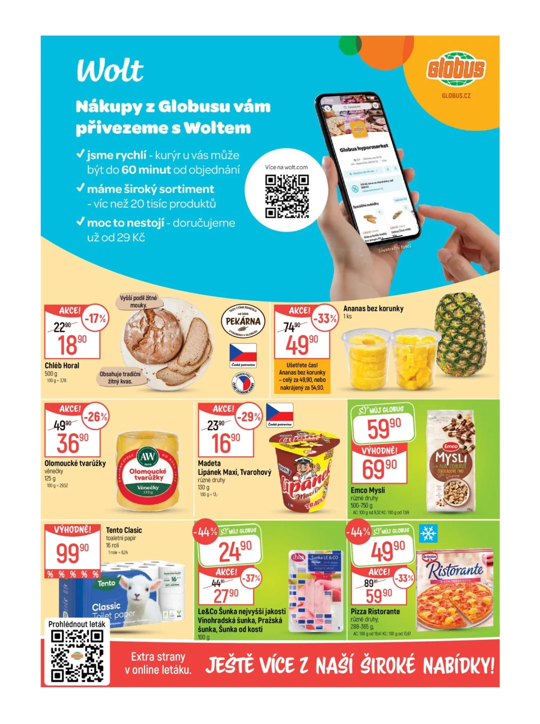 Originální strana 2 z 46 letáku Globus – Globus Praha–Štěrboholy