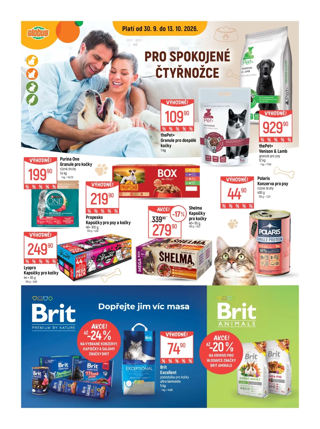 Originální strana 17 z 46 letáku Globus – Globus Praha–Štěrboholy