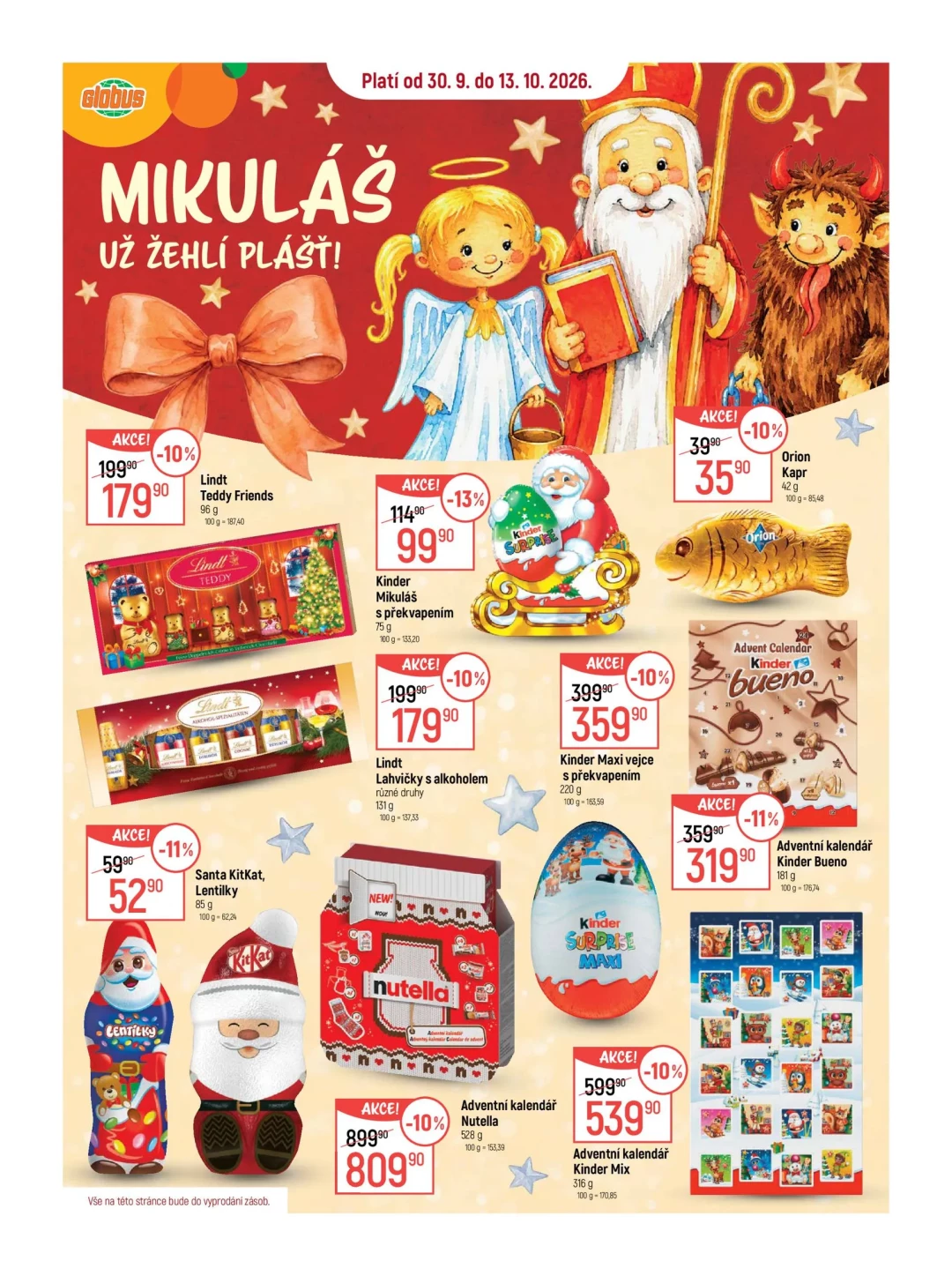 Originální strana 1 z 2 letáku Globus – Globus - Mikuláš