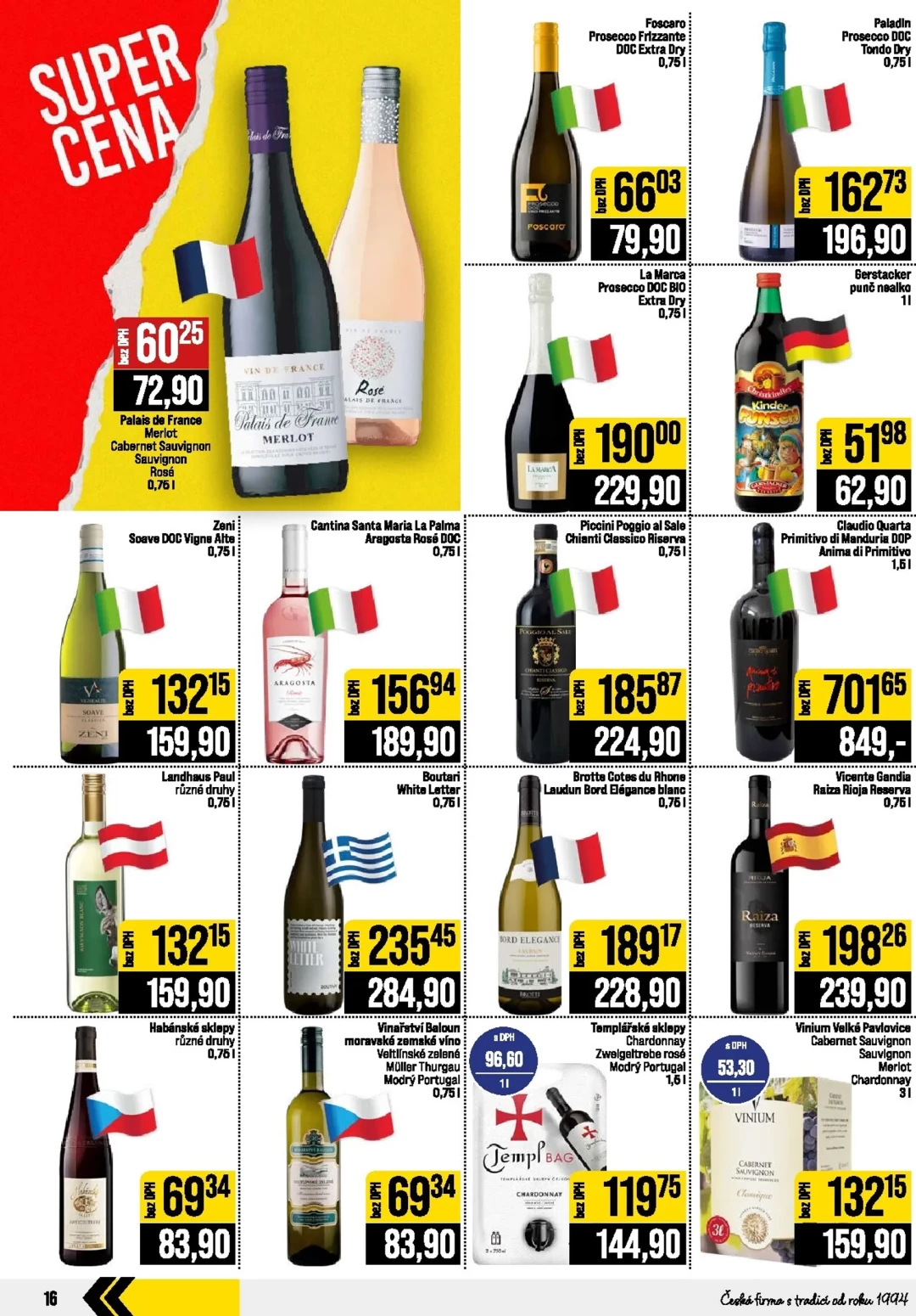 Originální strana 16 z 24 letáku JIP – JIP - Svět potravin - Brno, Ostrava - Hrabová, Praha - Bořanovice, Jilemnice, Karlovy Vary, Olomouc, Pardubice, Zlín, Polička
