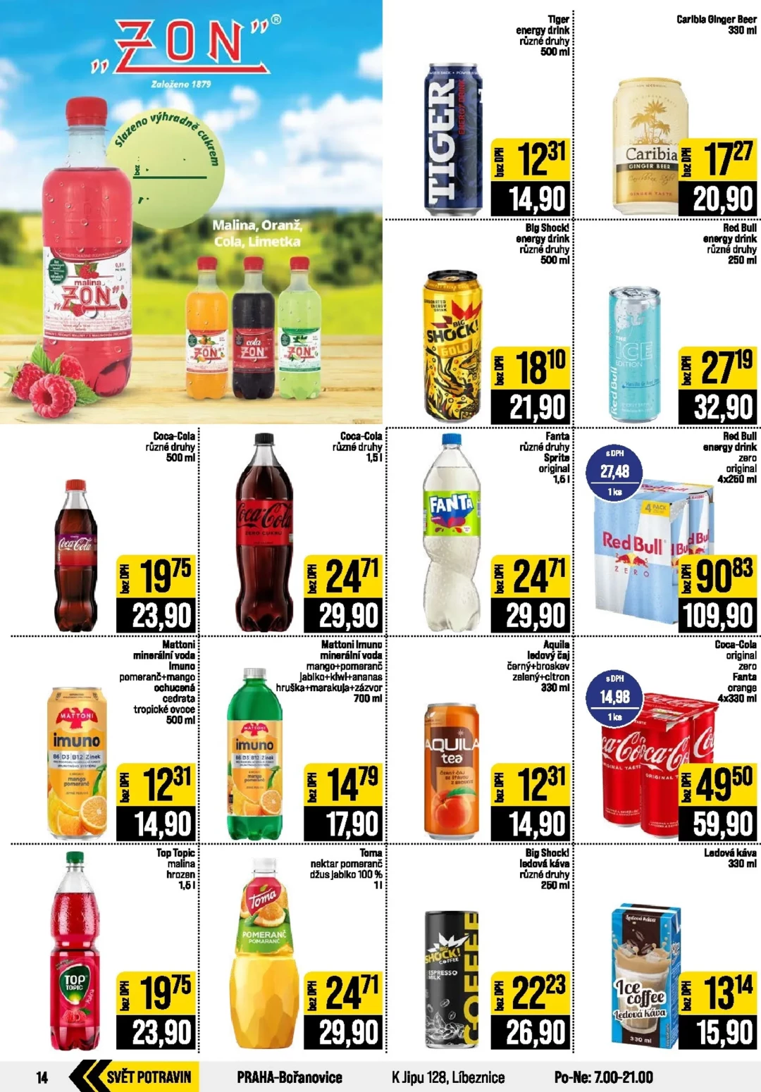 Originální strana 14 z 24 letáku JIP – JIP - České Budějovice, Most, Svoboda nad Úpou, Náchod, Sušice