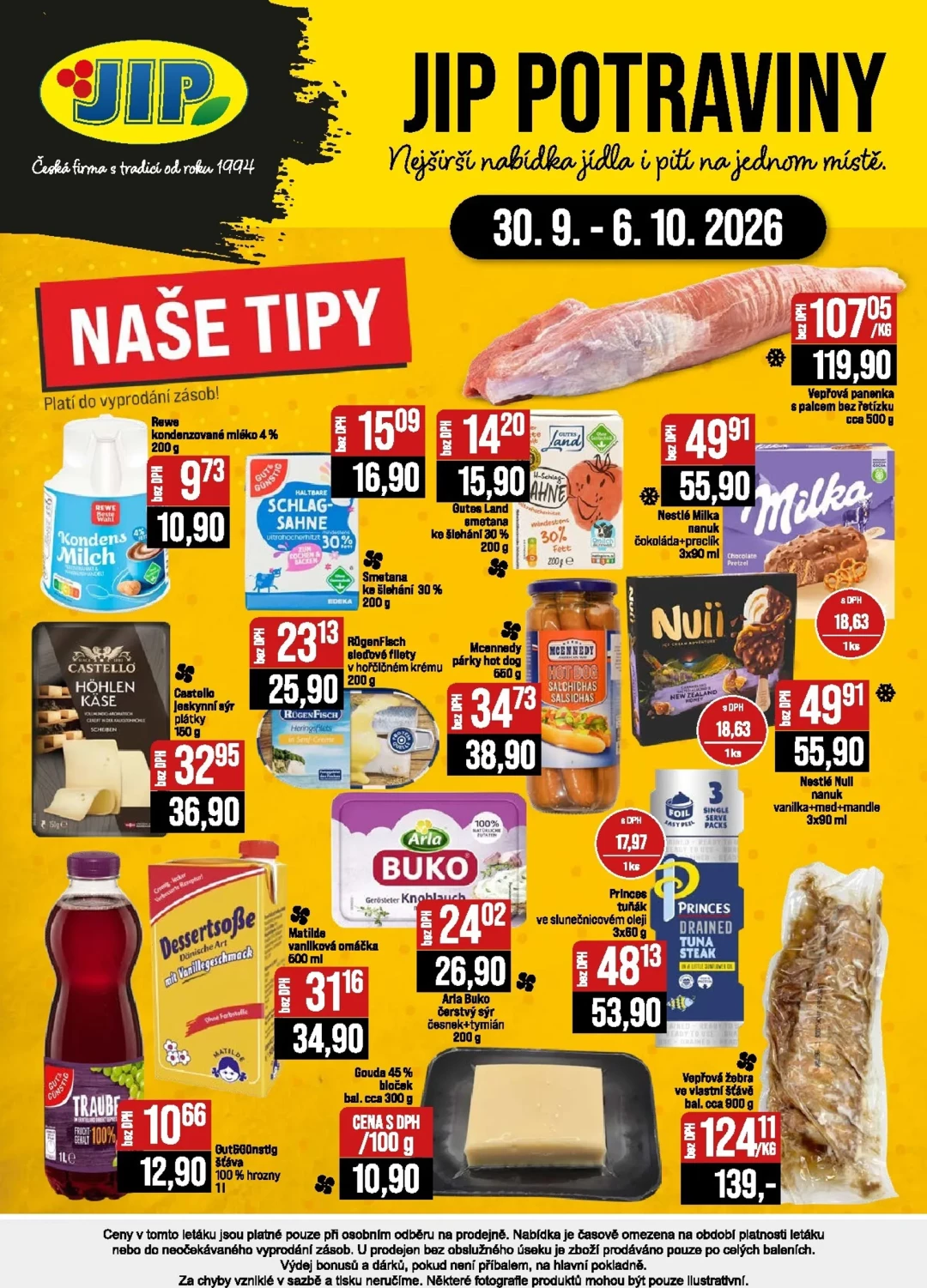 Originální strana 24 z 24 letáku JIP – JIP - České Budějovice, Most, Svoboda nad Úpou, Náchod, Sušice