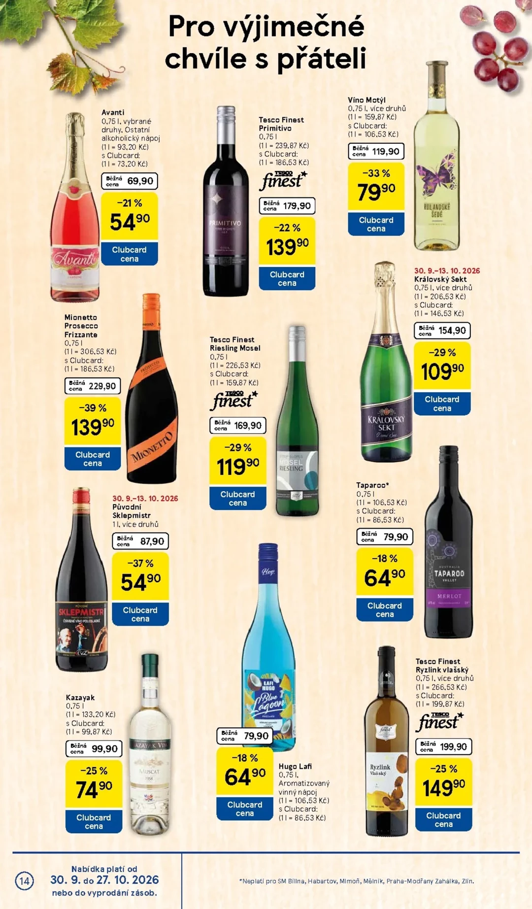 Originální strana 14 z 16 letáku Tesco – Tesco supermarket