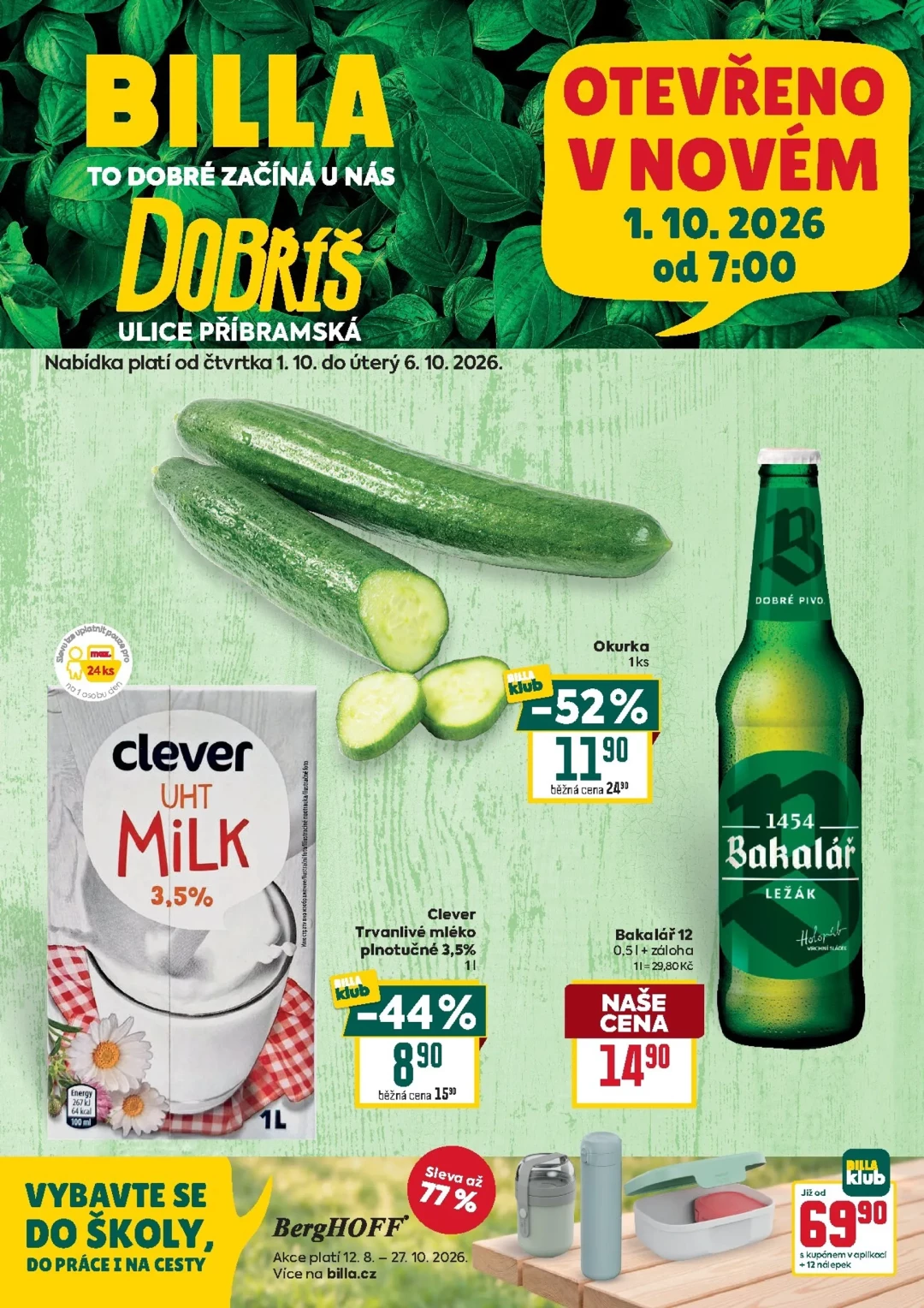 Originální strana 1 z 2 letáku Billa – Billa - Dobříš
