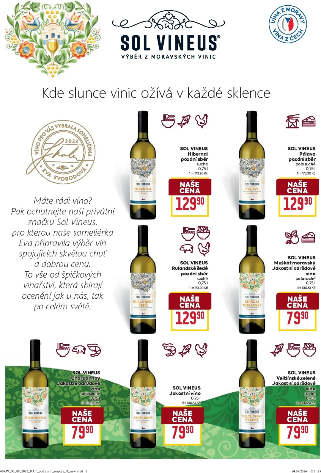 Originální strana 8 z 28 letáku Billa – Billa - Katalog: Podzimní nápoje
