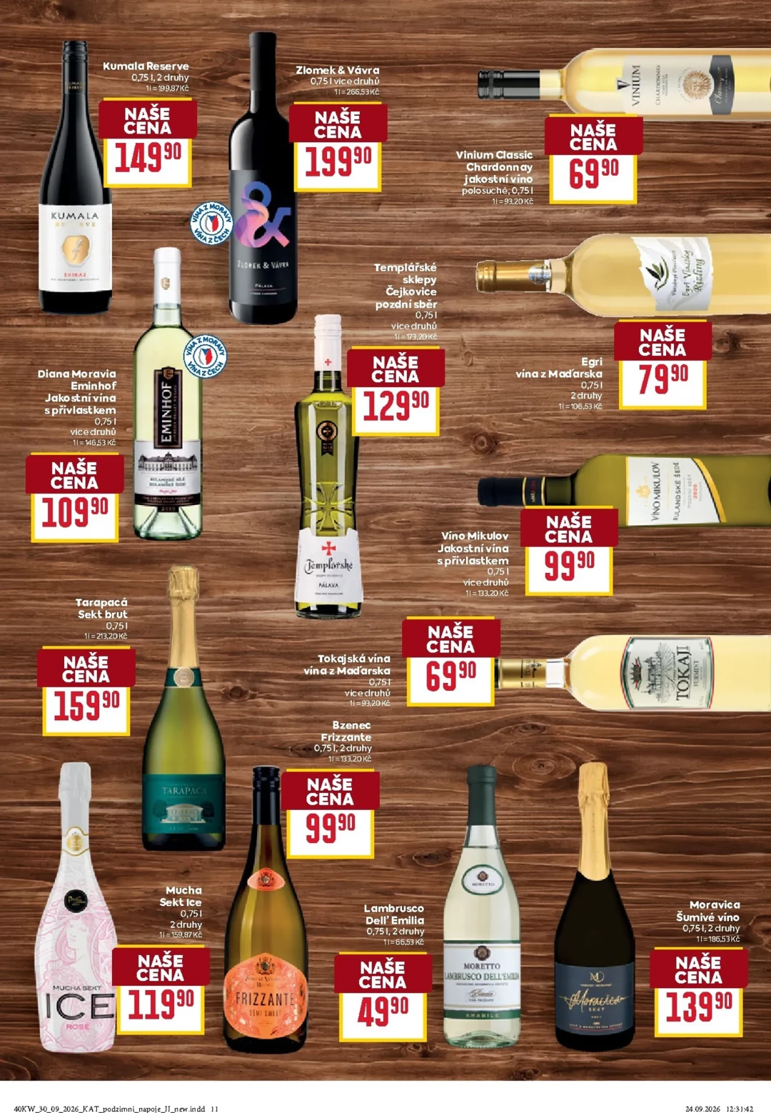 Originální strana 11 z 28 letáku Billa – Billa - Katalog: Podzimní nápoje