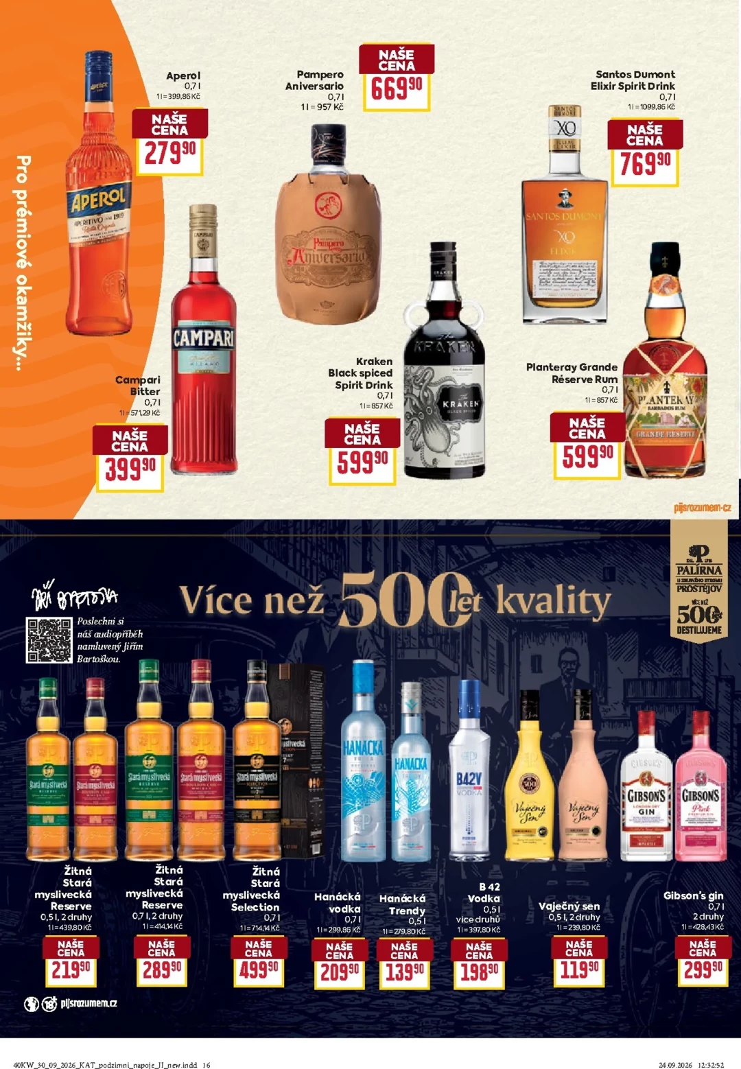 Originální strana 16 z 28 letáku Billa – Billa - Katalog: Podzimní nápoje