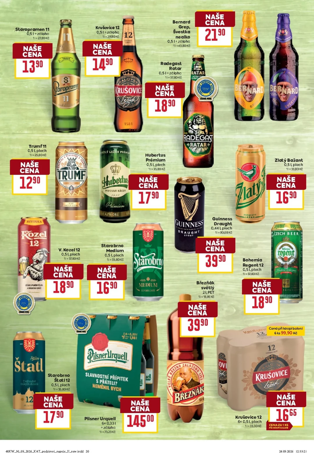 Originální strana 20 z 28 letáku Billa – Billa - Katalog: Podzimní nápoje