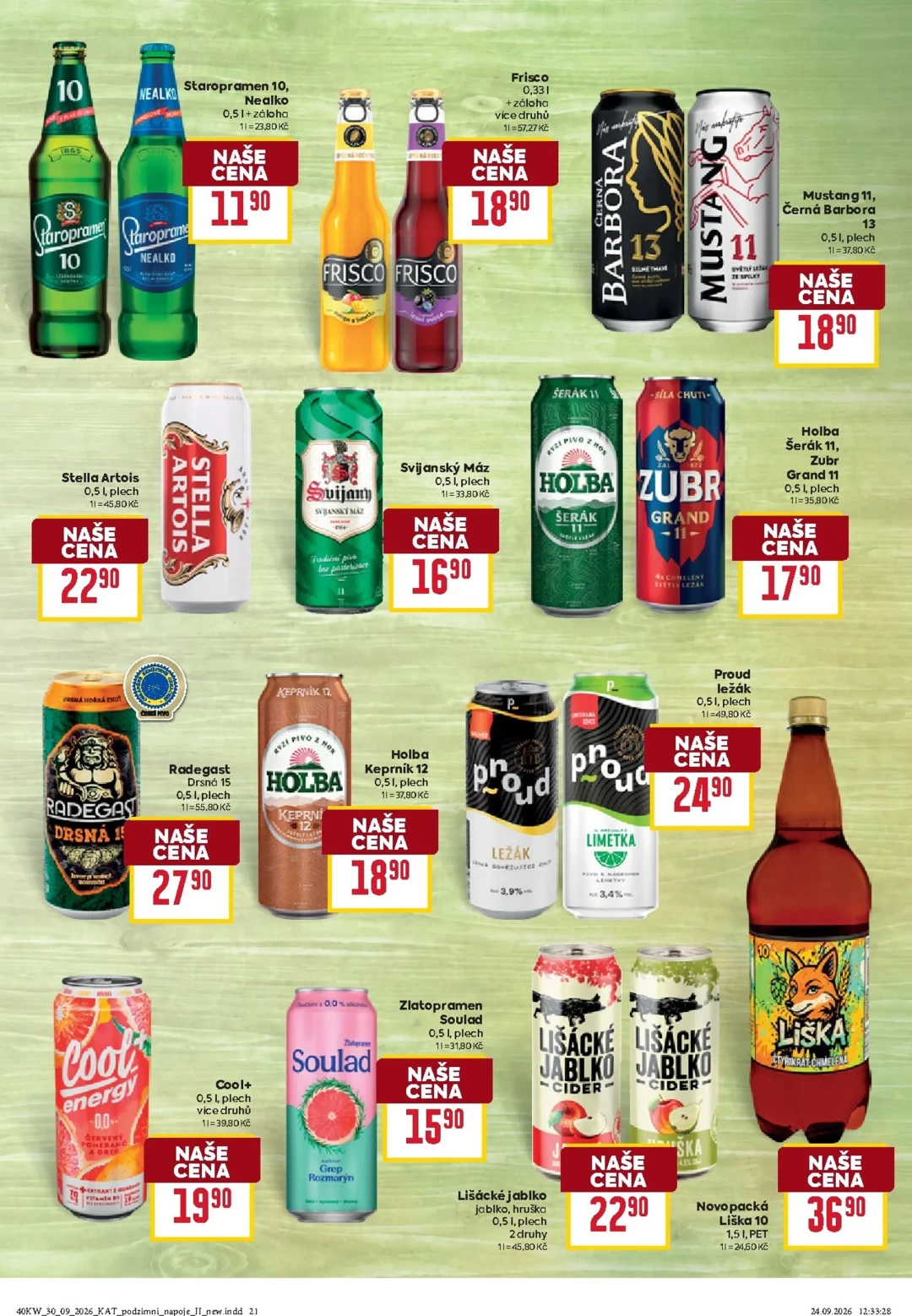 Originální strana 21 z 28 letáku Billa – Billa - Katalog: Podzimní nápoje
