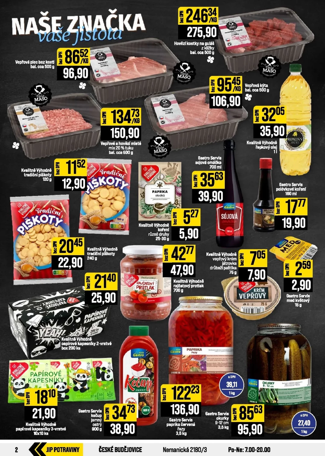 Originální strana 2 z 20 letáku JIP – JIP - České Budějovice, Most, Svoboda nad Úpou, Náchod, Sušice
