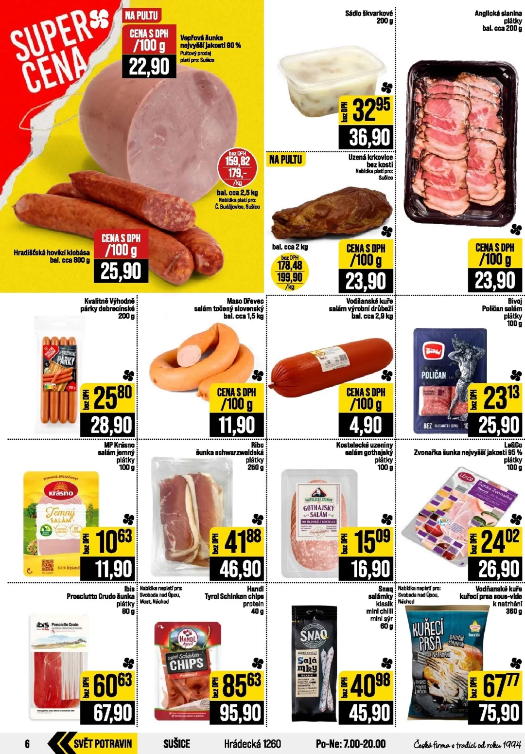 Originální strana 6 z 20 letáku JIP – JIP - České Budějovice, Most, Svoboda nad Úpou, Náchod, Sušice