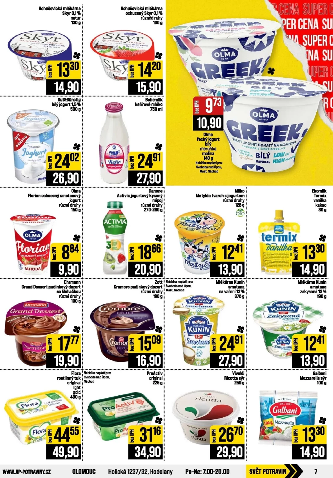 Originální strana 7 z 20 letáku JIP – JIP - České Budějovice, Most, Svoboda nad Úpou, Náchod, Sušice