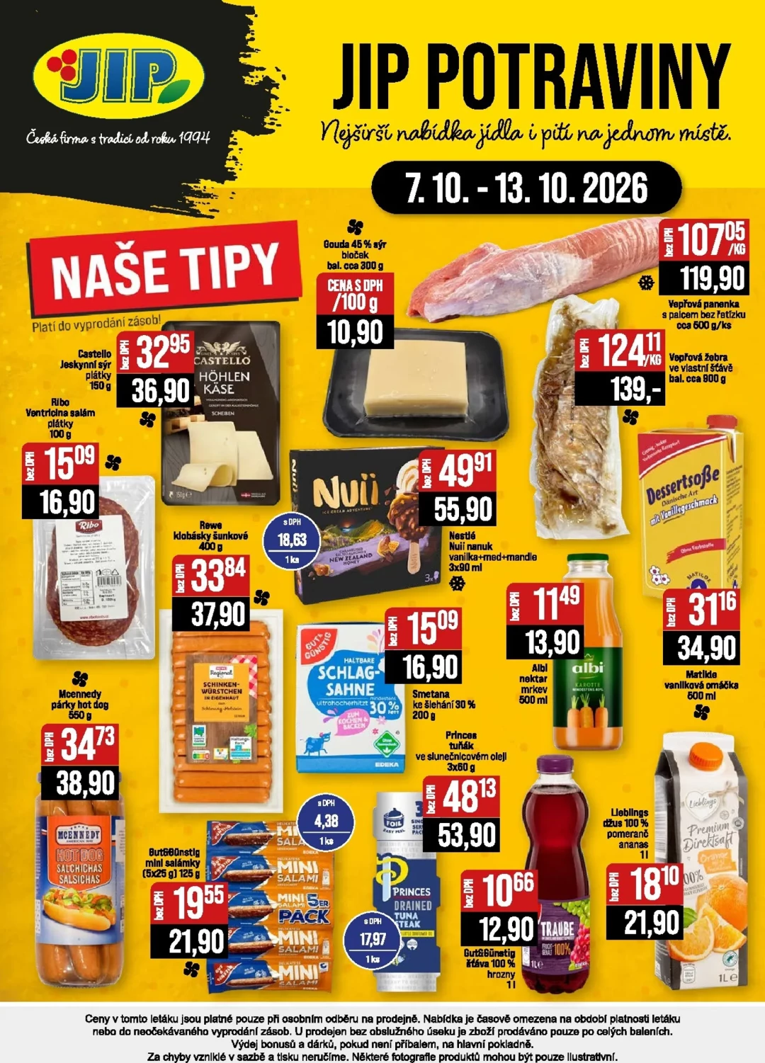 Originální strana 20 z 20 letáku JIP – JIP - České Budějovice, Most, Svoboda nad Úpou, Náchod, Sušice