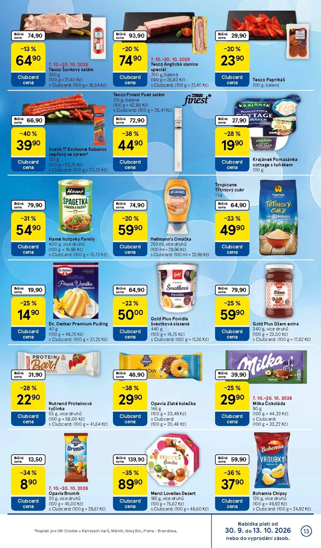 Originální strana 13 z 16 letáku Tesco – Tesco supermarket