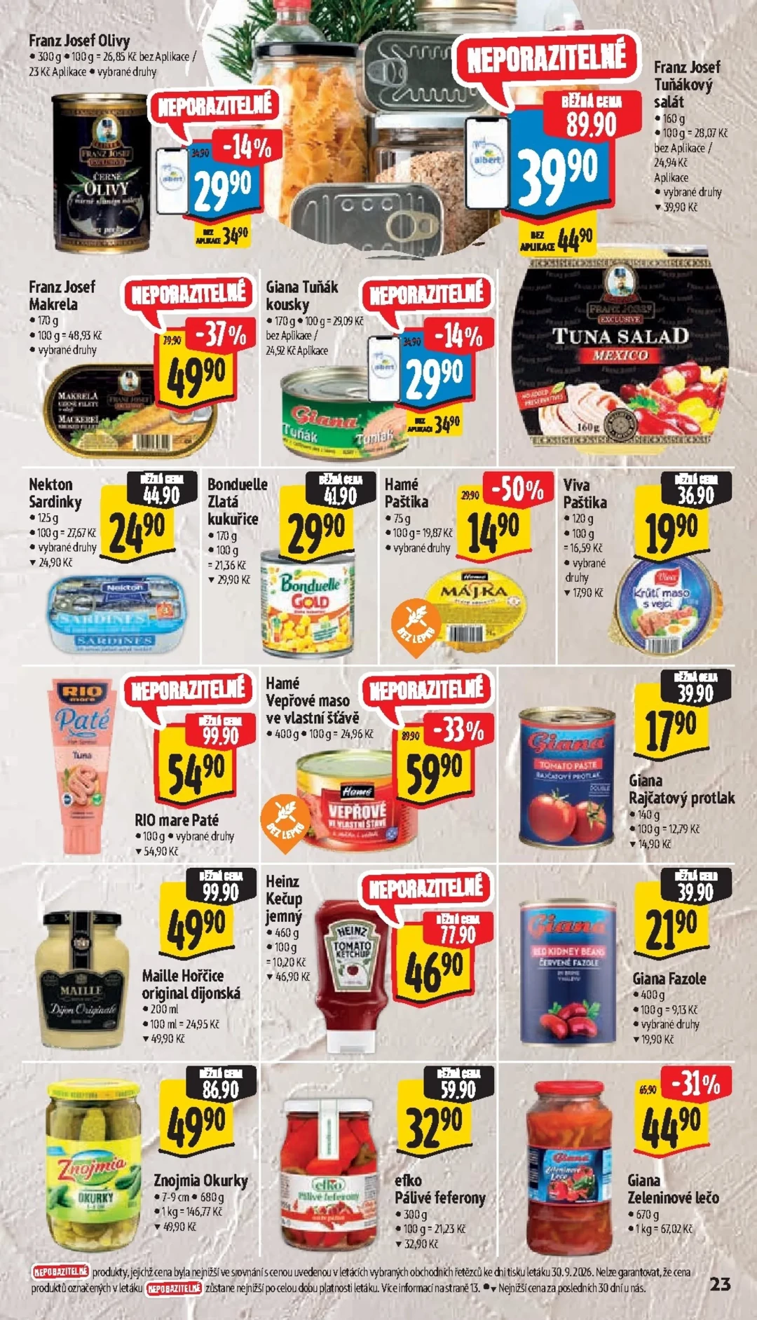 Originální strana 33 z 60 letáku Albert – Albert Hypermarket