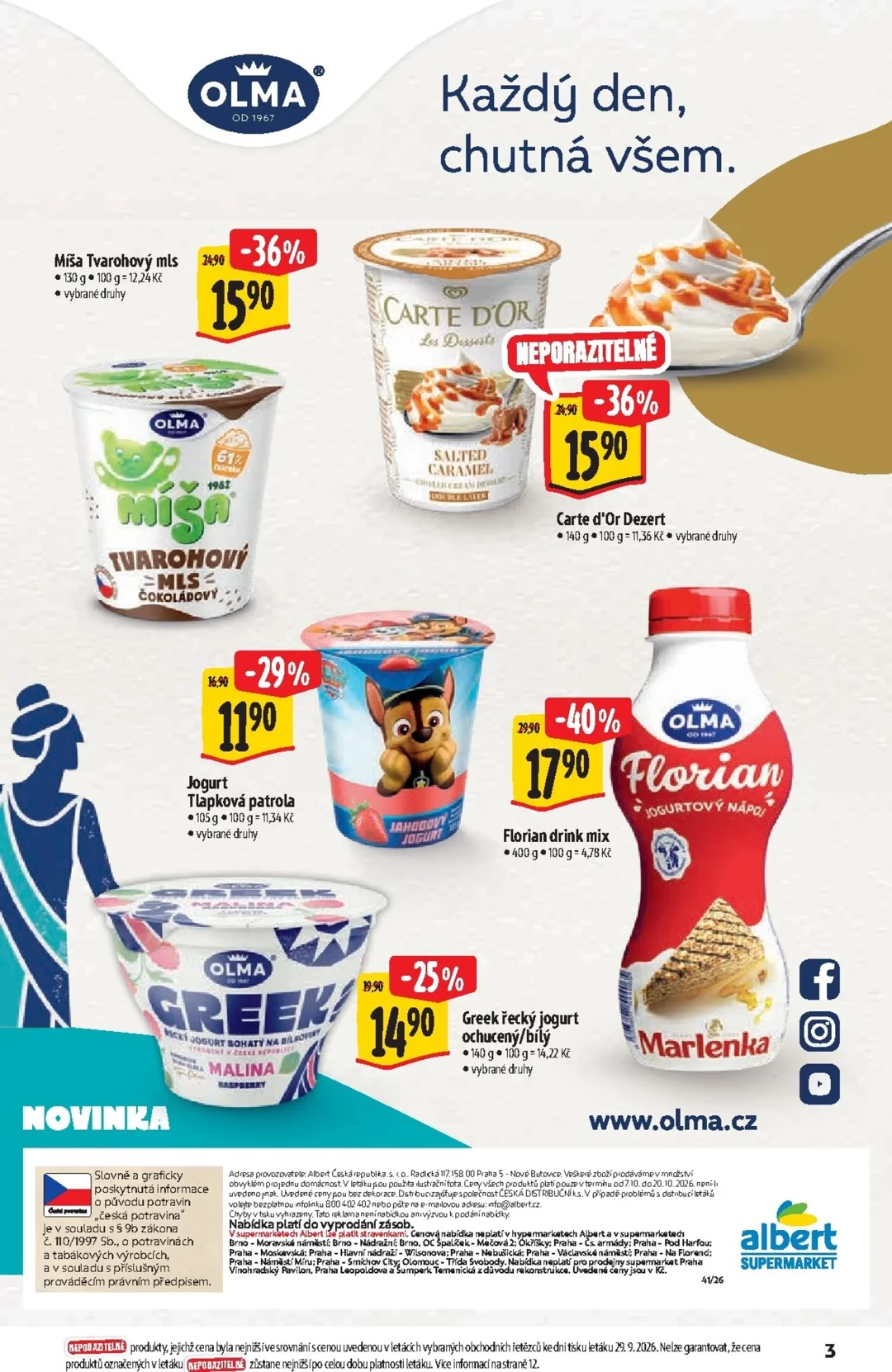 Originální strana 3 z 25 letáku Albert – Albert Supermarket - Značky