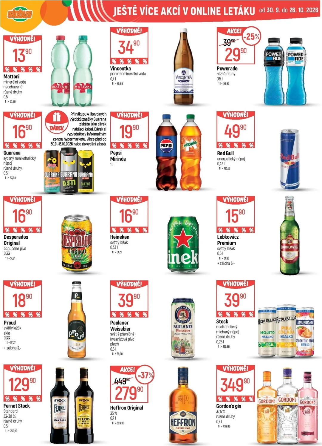 Originální strana 42 z 47 letáku Globus – Globus Praha - Černý Most