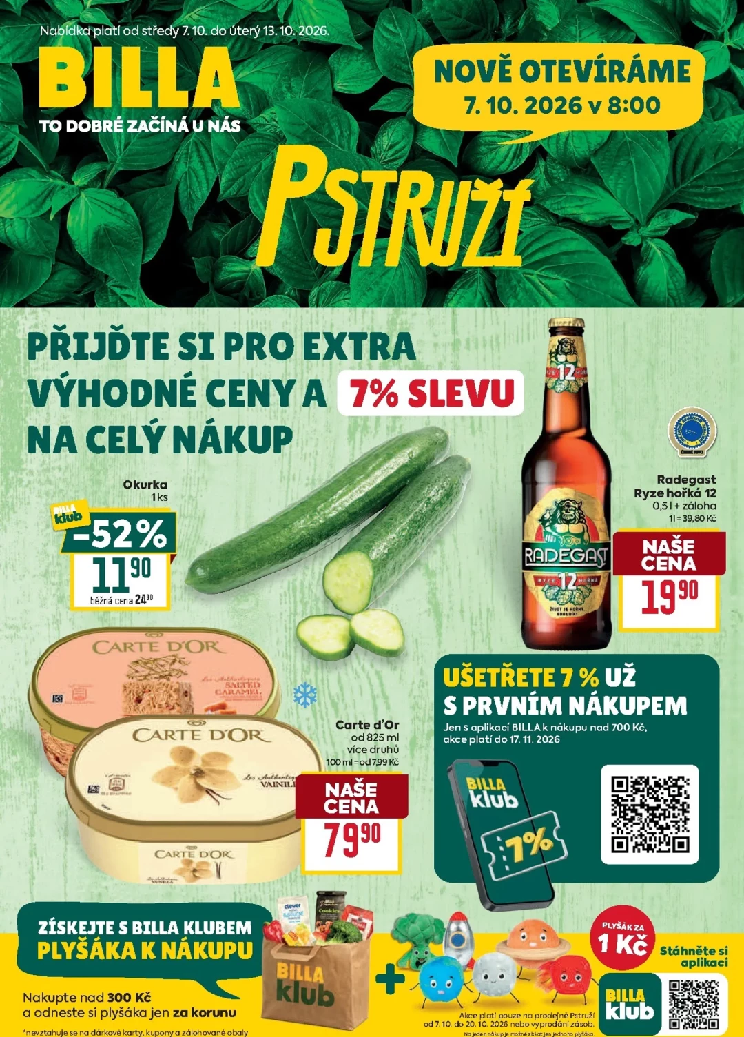 Originální strana 1 z 4 letáku Billa – Billa - Pstruží
