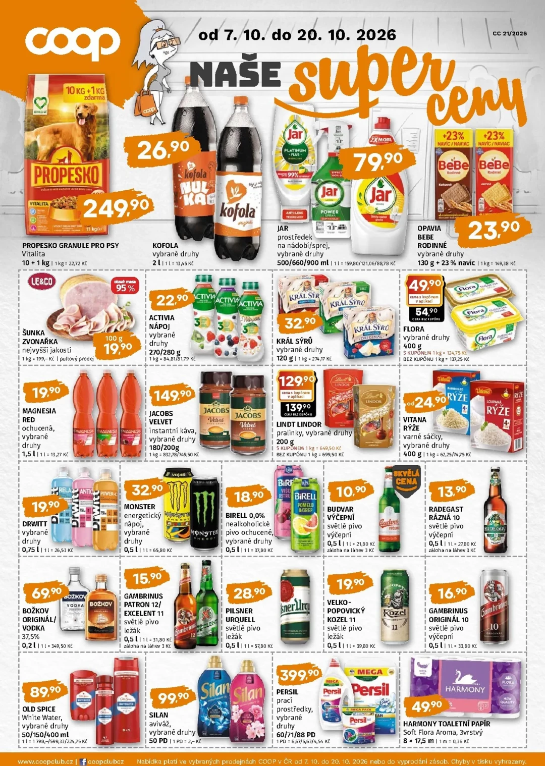 Originální strana 1 z 2 letáku COOP – Coop - Naše značky