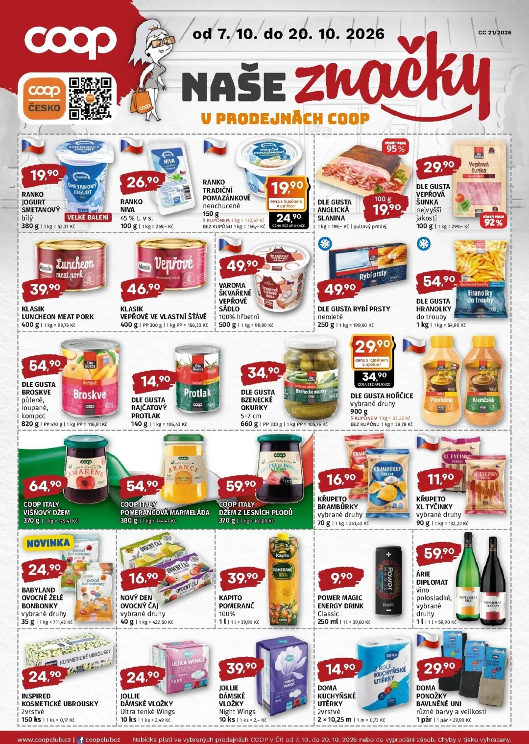 Originální strana 2 z 2 letáku COOP – Coop - Naše značky