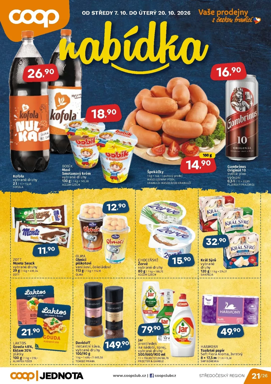 Originální strana 1 z 4 letáku COOP – Coop - Střední Čechy