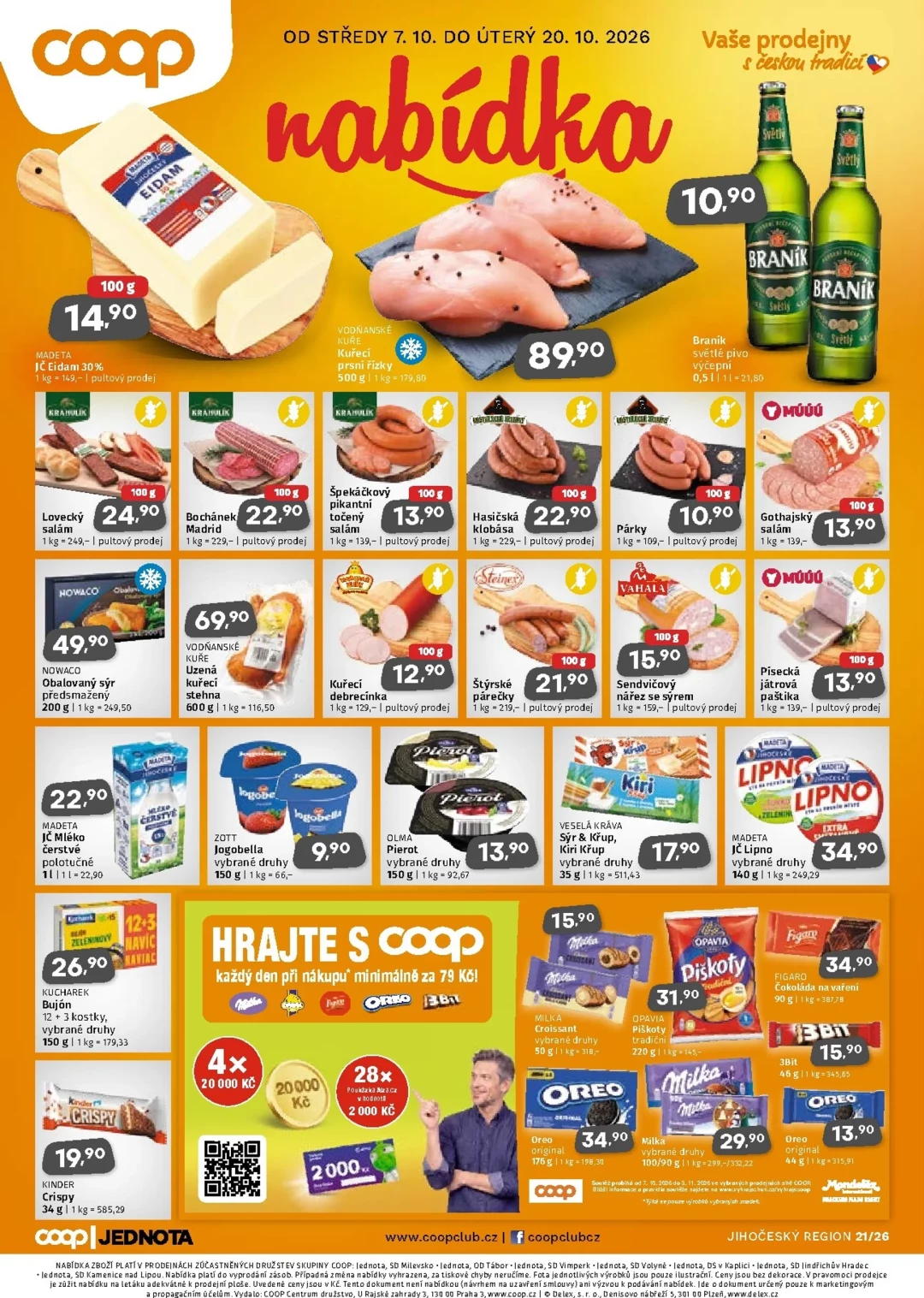 Originální strana 1 z 2 letáku COOP – Coop - Jižní Čechy
