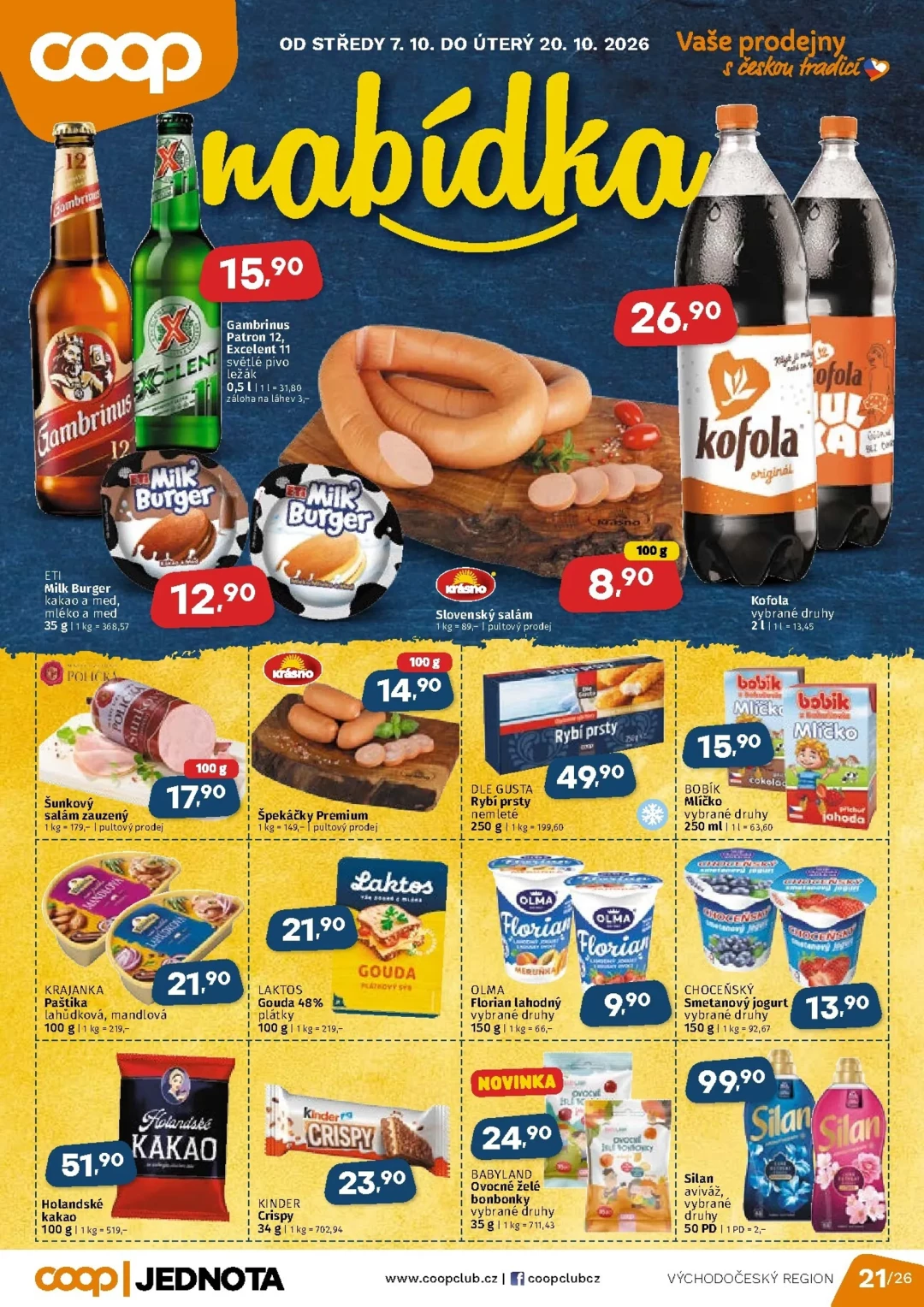 Originální strana 1 z 4 letáku COOP – Coop - Východní Čechy