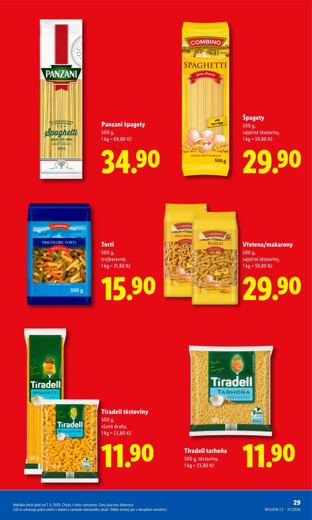 Originální strana 29 z 33 letáku Lidl – Lidl - Ceny v klidu