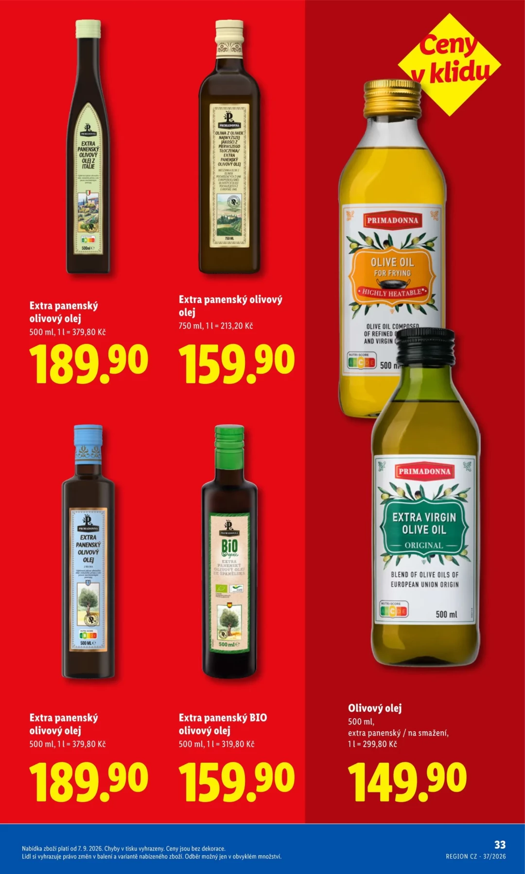 Originální strana 33 z 33 letáku Lidl – Lidl - Ceny v klidu