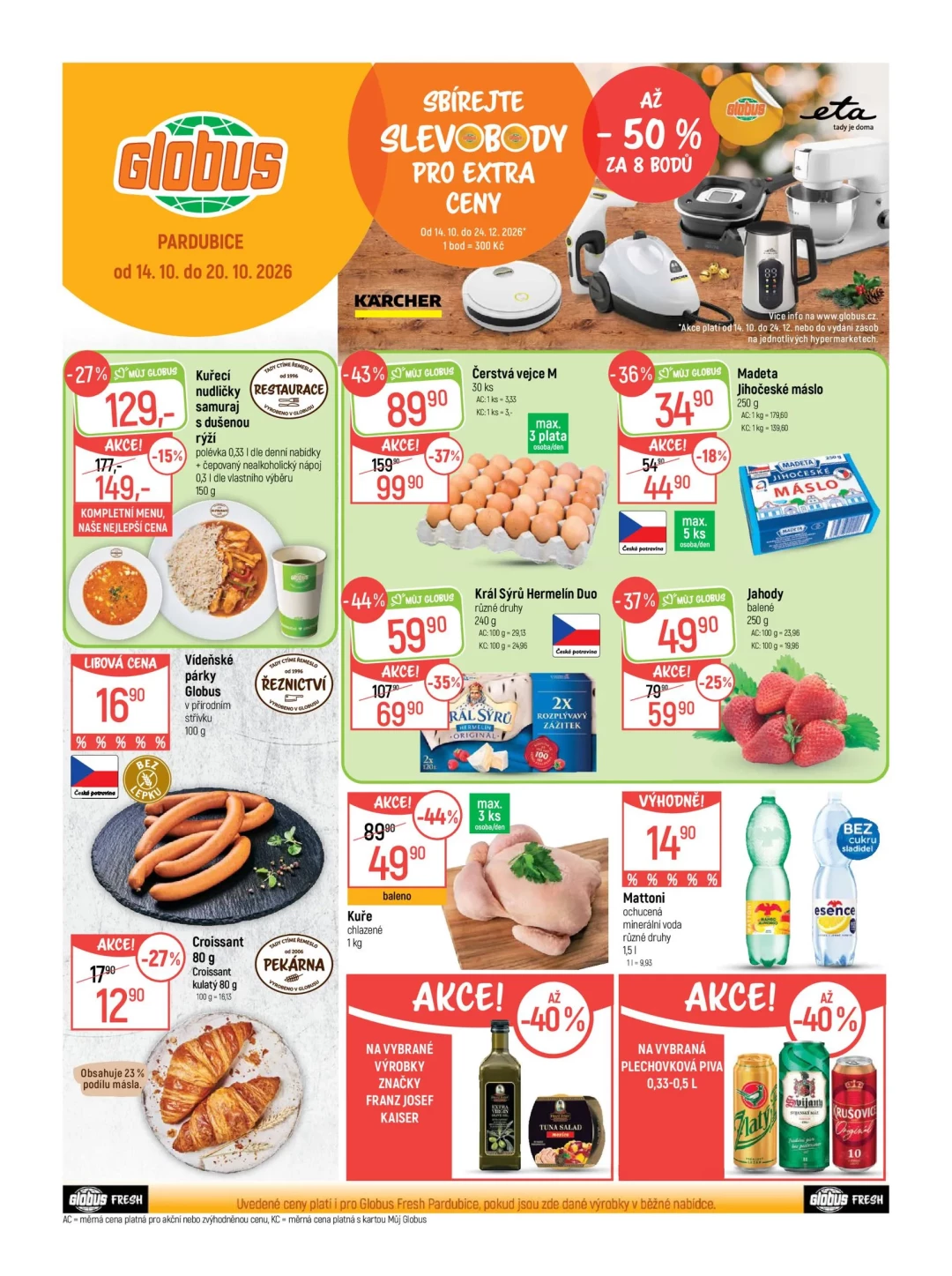 Originální strana 1 z 56 letáku Globus – Globus Pardubice
