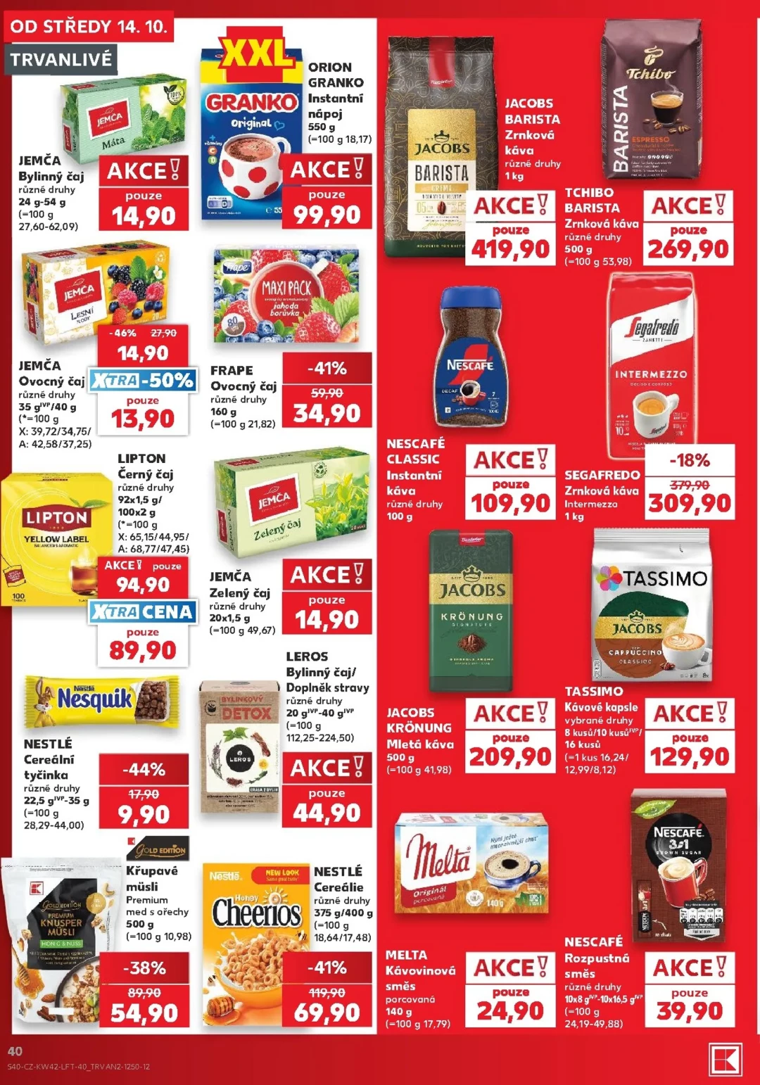 Originální strana 40 z 60 letáku Kaufland – Kaufland - Praha 4