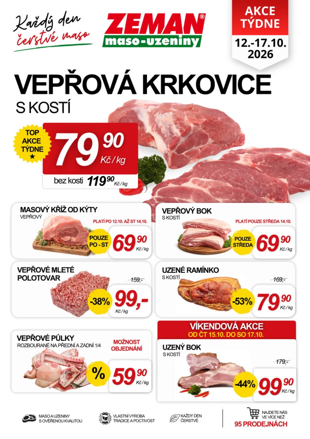 Originální strana 1 z 2 letáku Prodejny Zeman – Prodejny Zeman