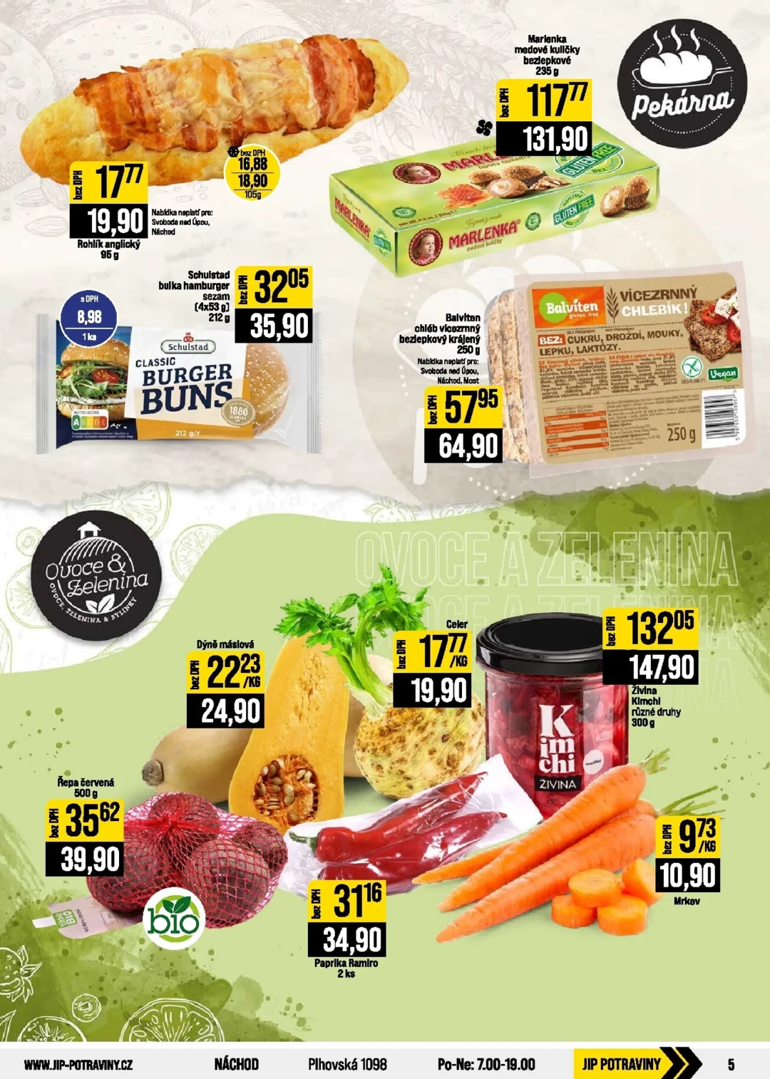 Originální strana 5 z 20 letáku JIP – JIP - České Budějovice, Most, Svoboda nad Úpou, Náchod, Sušice